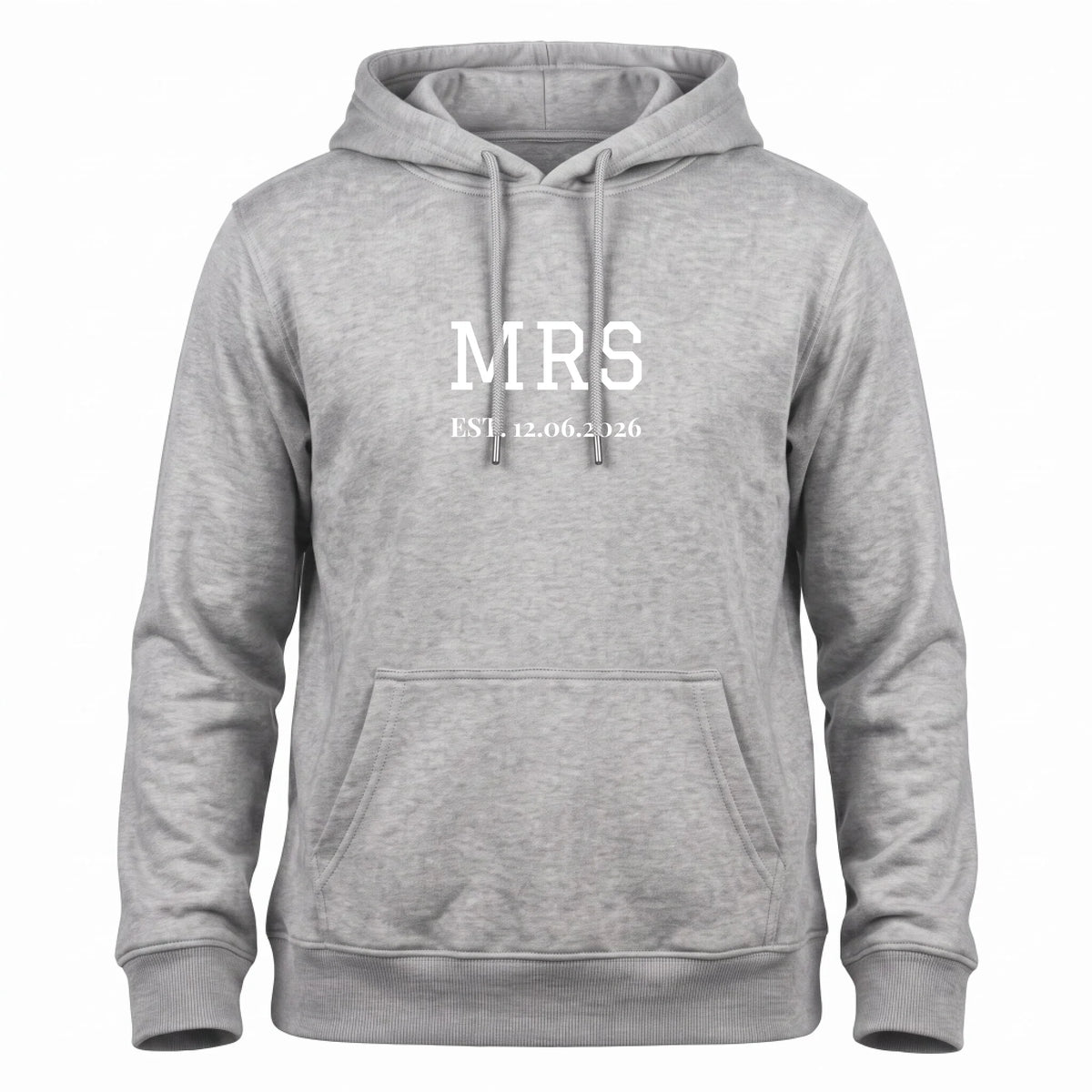 Mr & Mrs Hoodie met Trouwdatum - Matching Hoodies voor Jullie Tweeën