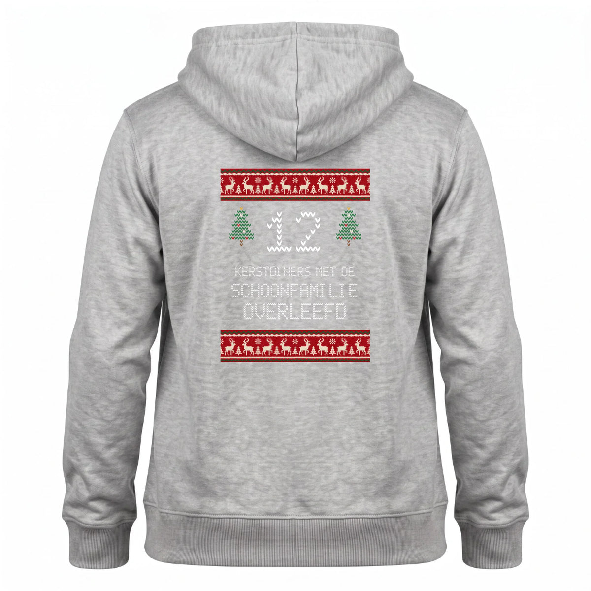 Foute Kersttrui Hoodie Schoonfamilie - Aantal Kerstdiners Overleefd