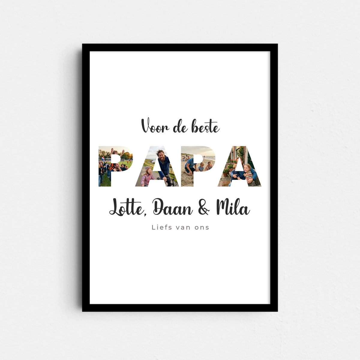 PAPA Poster - Foto's in de Letters (A4/A3)