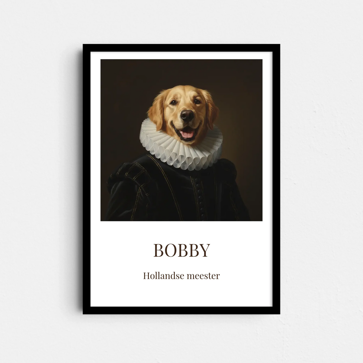 Gouden Eeuw Huisdier Portret Poster – Jouw Dier als Hollandse Meester (A4/A3)
