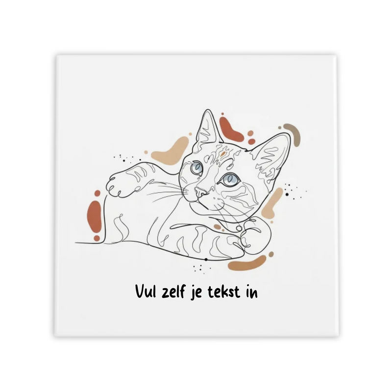 Boho Lineart Tegel - Upload je eigen foto