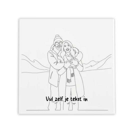 Minimalist Line Art Tegel - Gepersonaliseerd Cadeau