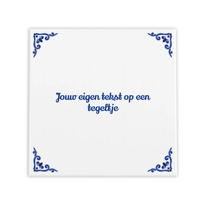 Tegeltje met eigen tekst