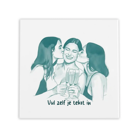 Transformative Teal Tegel - Upload je Eigen Foto