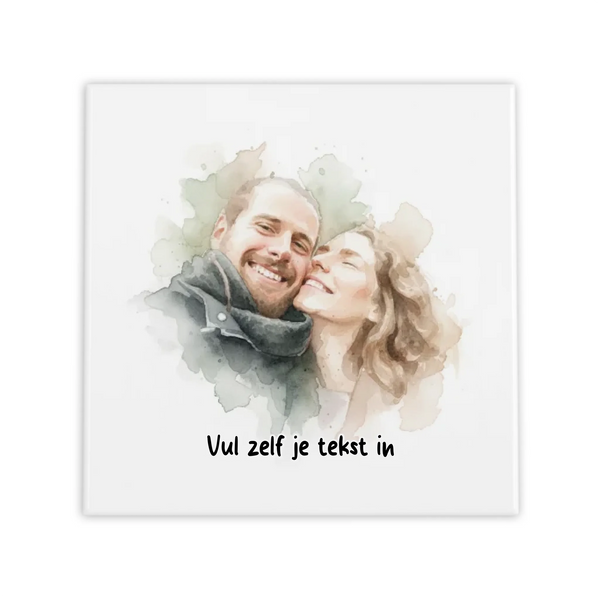 Droomwassing Aquarel Tegel - Upload je eigen foto