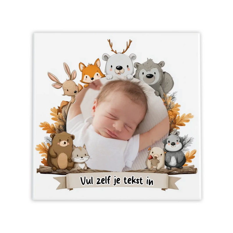 Schattige Bosdiertjes Tegel – Geboorte & Babykamer