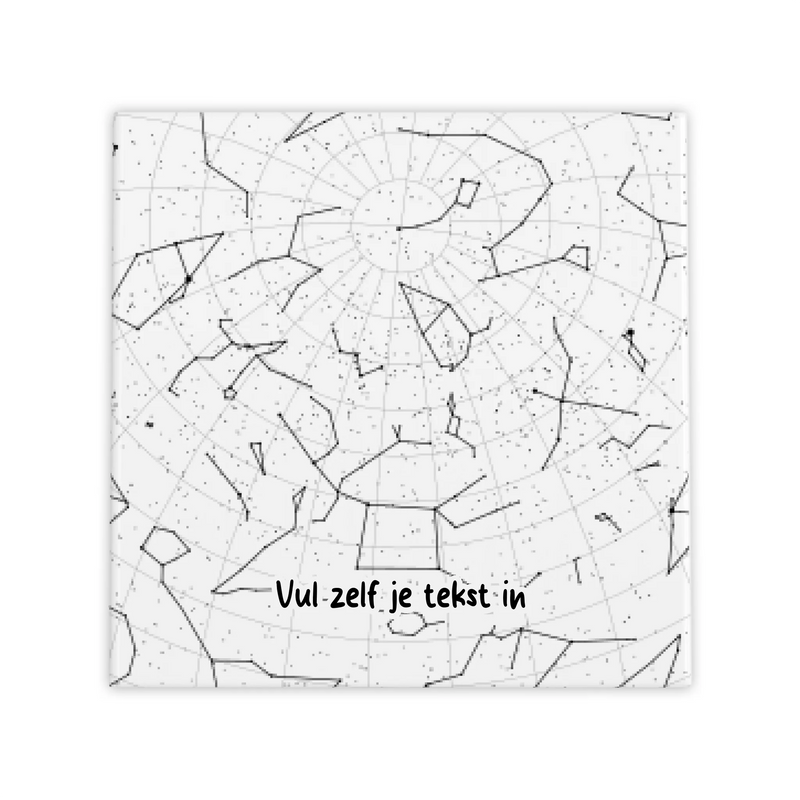 Personaliseerbare Sterrenhemel Tegel (Wit) - Jouw Bijzondere Moment in de Sterren