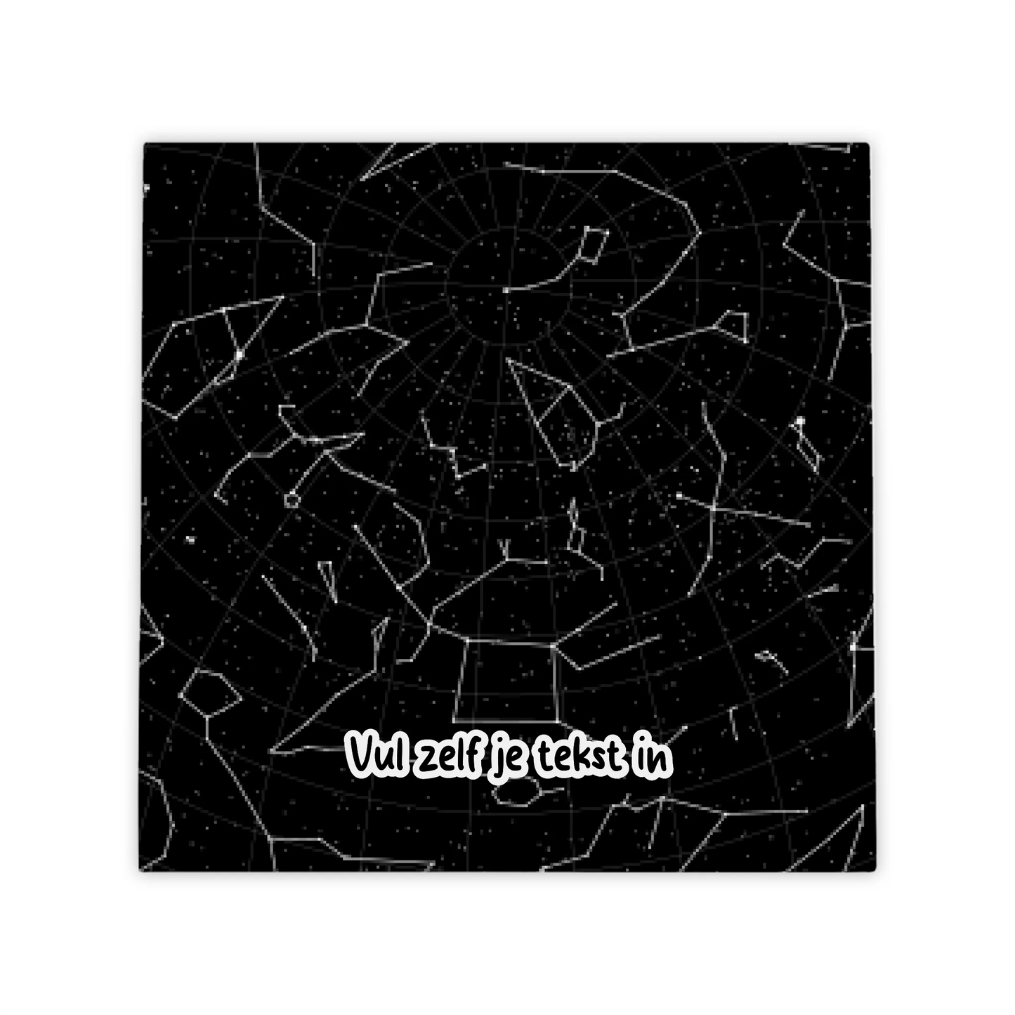 Personaliseerbare Sterrenhemel Tegel (Zwart) - Jouw Bijzondere Moment in de Sterren