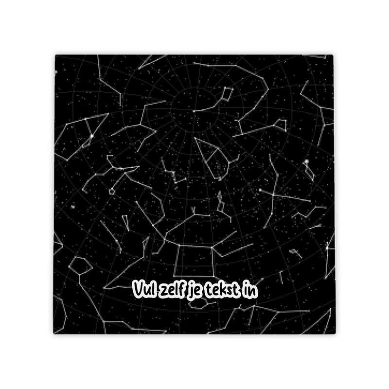 Personaliseerbare Sterrenhemel Tegel (Zwart) - Jouw Bijzondere Moment in de Sterren