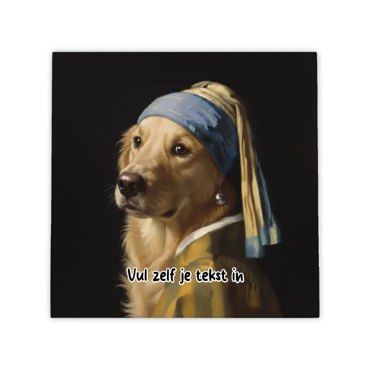 Huisdier met de Parel Tegel – Jouw Huisdier als Klassiek Meesterwerk