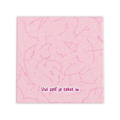 Personaliseerbare Sterrenhemel Tegel (Roze/Blauw/Groen/Geel) - Jouw Bijzondere Moment in de Sterren