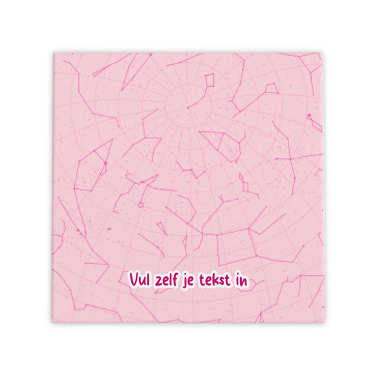 Personaliseerbare Sterrenhemel Tegel (Roze/Blauw/Groen/Geel) - Jouw Bijzondere Moment in de Sterren