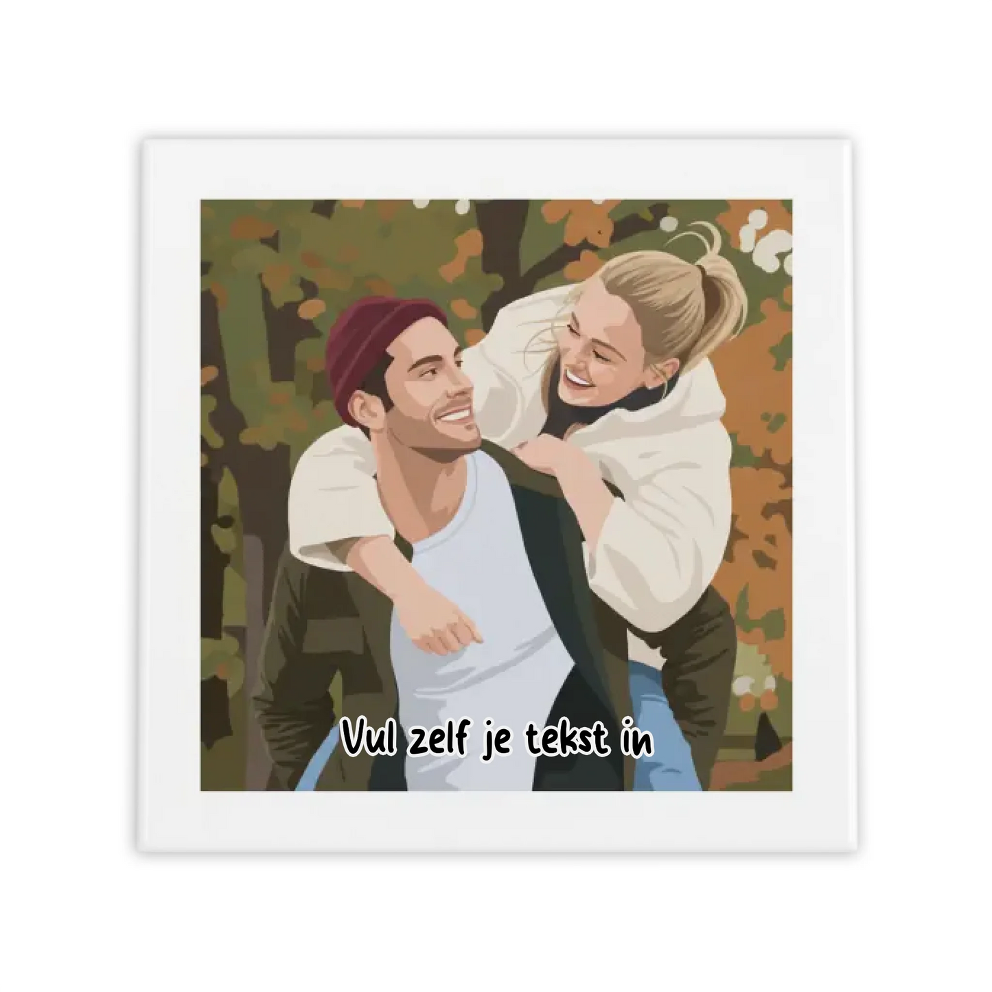 Modern Flat Vector Portret Tegel – Jouw Foto als Minimalist Vector Art