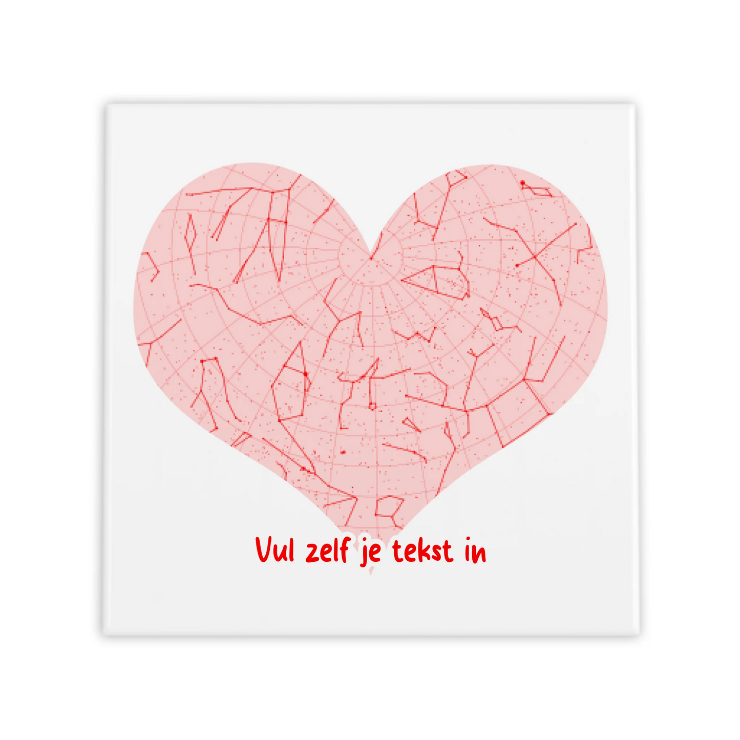 Hart Sterrenkaart Tegel – Personaliseerbare Sterrenhemel op Jouw Datum