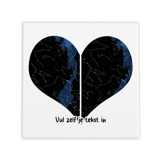 Love Map Sterren Tegel – Twee Sterrenhemel Momenten in Hart Vorm