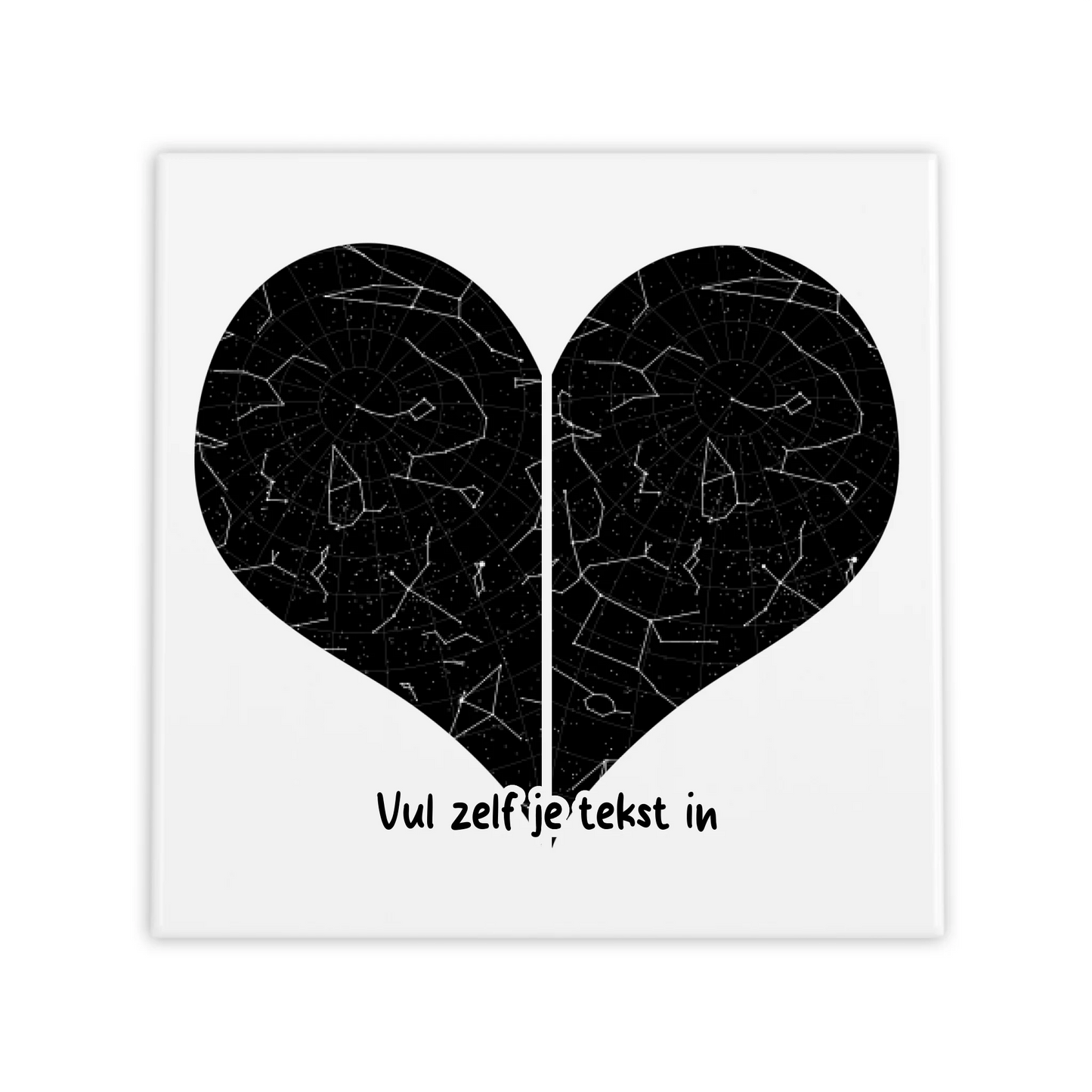 Love Map Sterren Tegel – Twee Sterrenhemel Momenten in Hart Vorm
