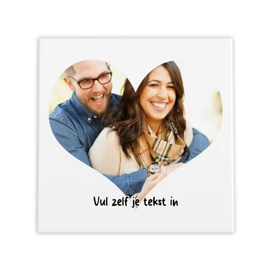 Foto in Hart Tegel – Jouw Foto in Hartvorm Personaliseerbaar