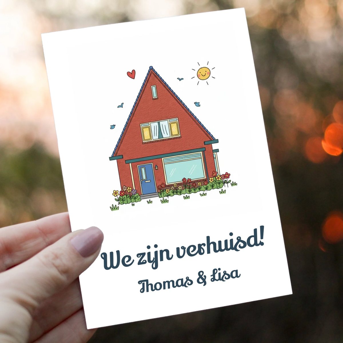 Verhuiskaart Doodle - Jouw Nieuwe Huis als Vrolijke Tekening