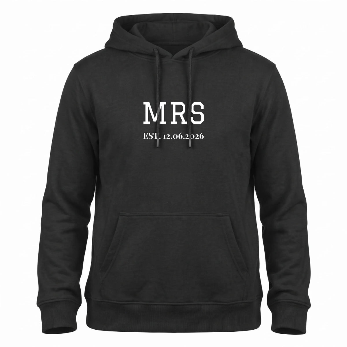Mr & Mrs Hoodie met Trouwdatum - Matching Hoodies voor Jullie Tweeën