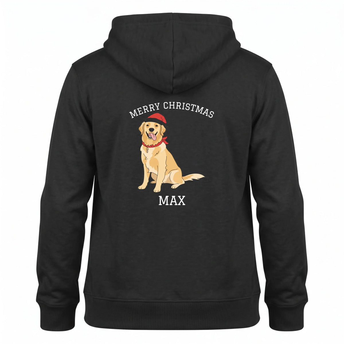 Kerst Hoodie met Jouw Huisdier - Hond of Kat met Kerstmuts op de Rug