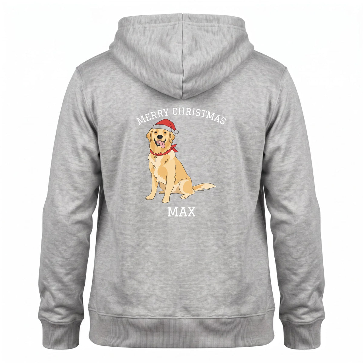 Kerst Hoodie met Jouw Huisdier - Hond of Kat met Kerstmuts op de Rug