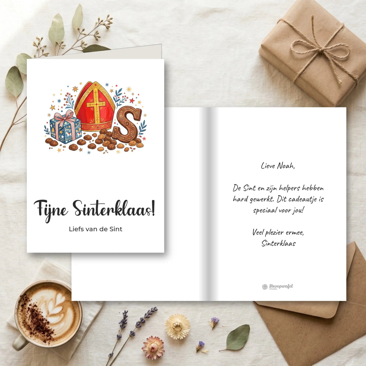 Sinterklaaskaart met Eigen Tekst - Fijne Sinterklaas