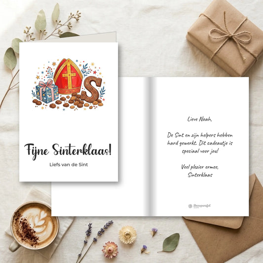 Sinterklaaskaart met Eigen Tekst - Fijne Sinterklaas