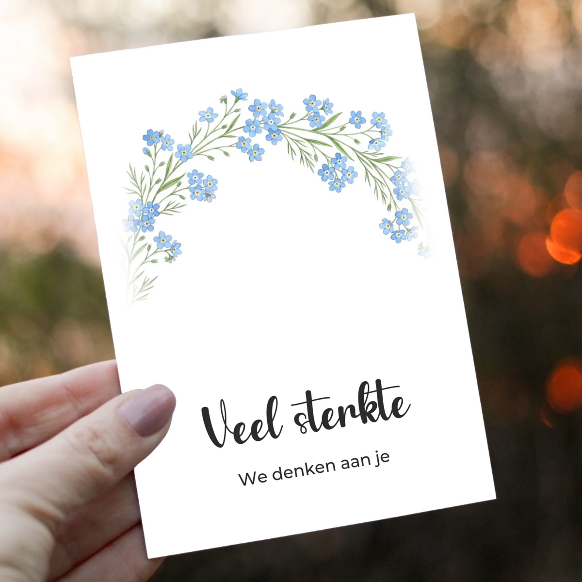 Sterktekaart met Eigen Tekst - Veel Sterkte