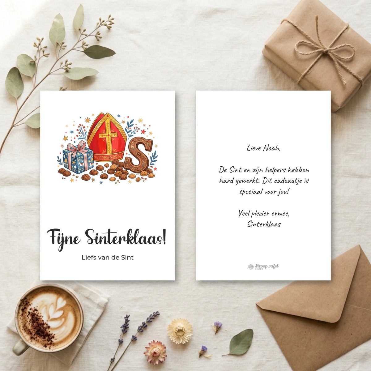 Sinterklaaskaart met Eigen Tekst - Fijne Sinterklaas