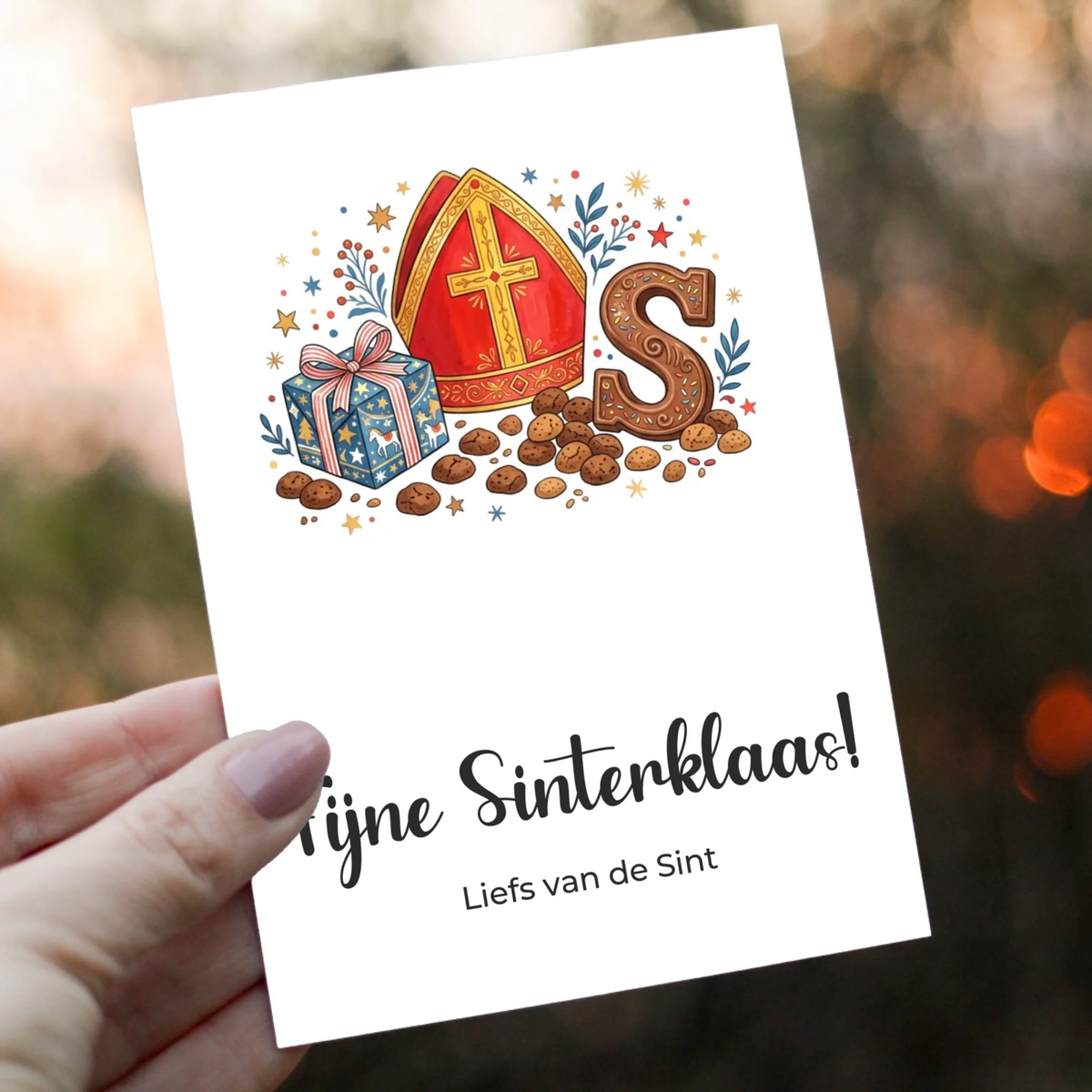 Sinterklaaskaart met Eigen Tekst - Fijne Sinterklaas