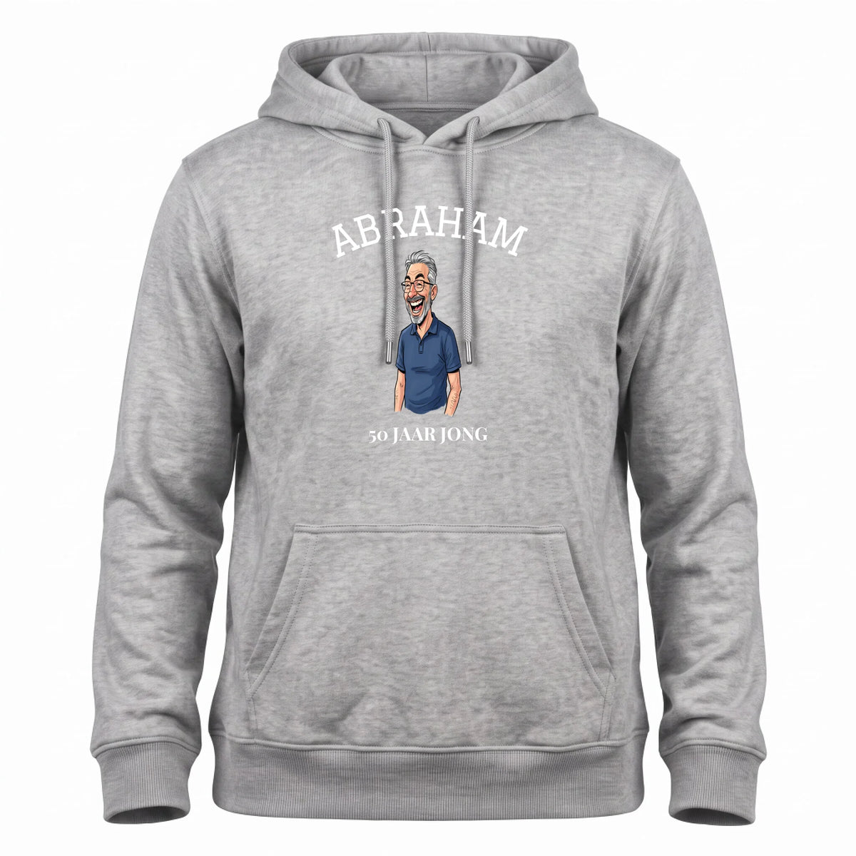 Abraham Hoodie - Karikatuur van de Jarige voor de 50e Verjaardag