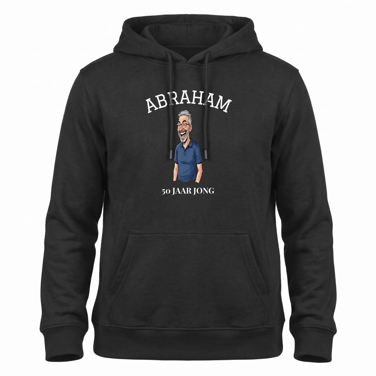 Abraham Hoodie - Karikatuur van de Jarige voor de 50e Verjaardag