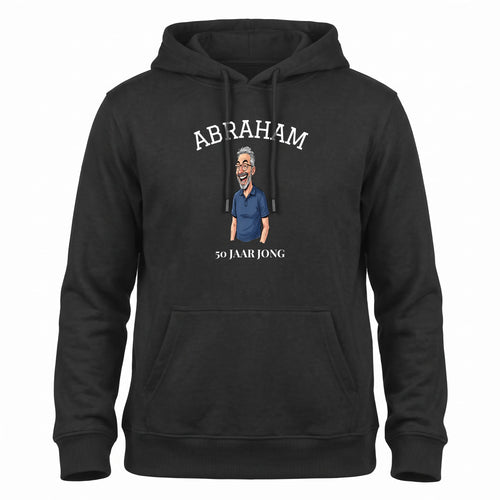 Abraham Hoodie - Karikatuur van de Jarige voor de 50e Verjaardag