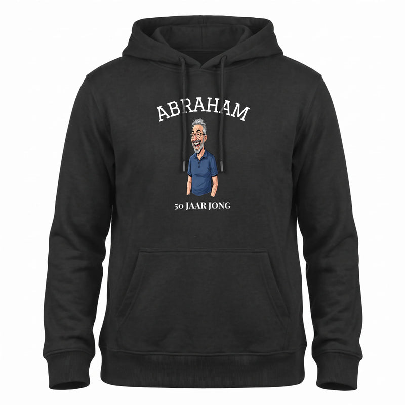 Abraham Hoodie - Karikatuur van de Jarige voor de 50e Verjaardag
