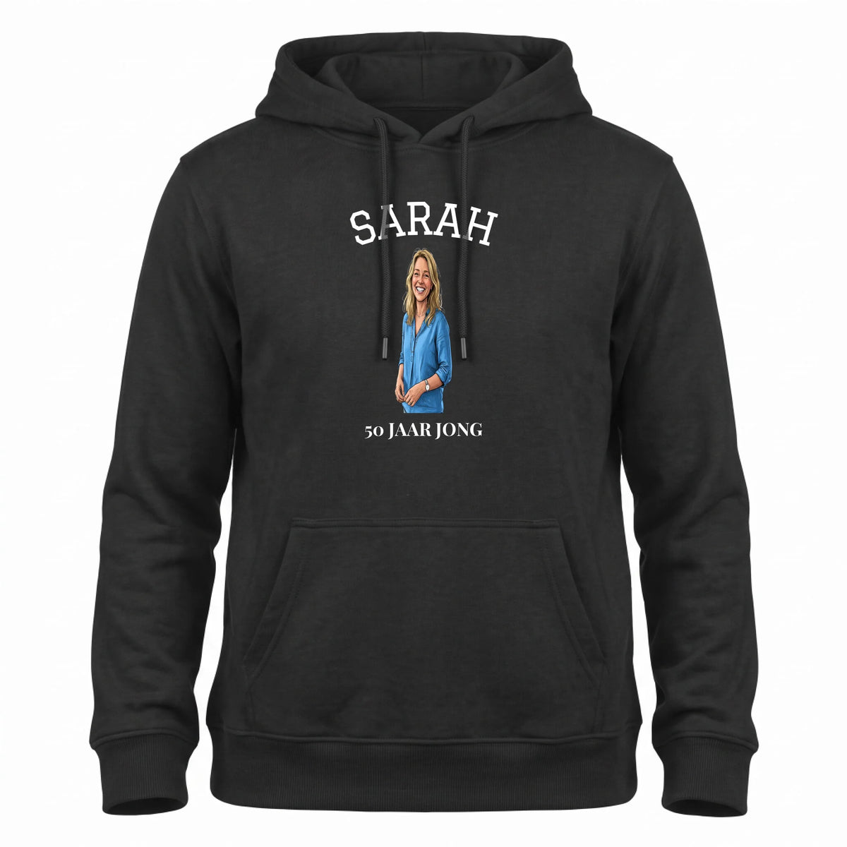 Sarah Hoodie - Karikatuur van de Jarige voor de 50e Verjaardag