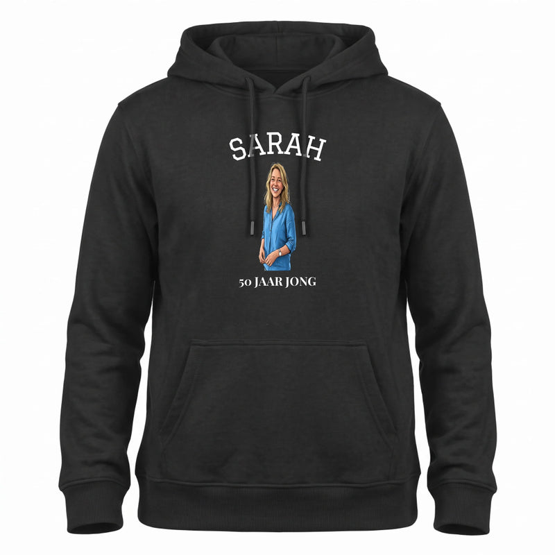Sarah Hoodie - Karikatuur van de Jarige voor de 50e Verjaardag