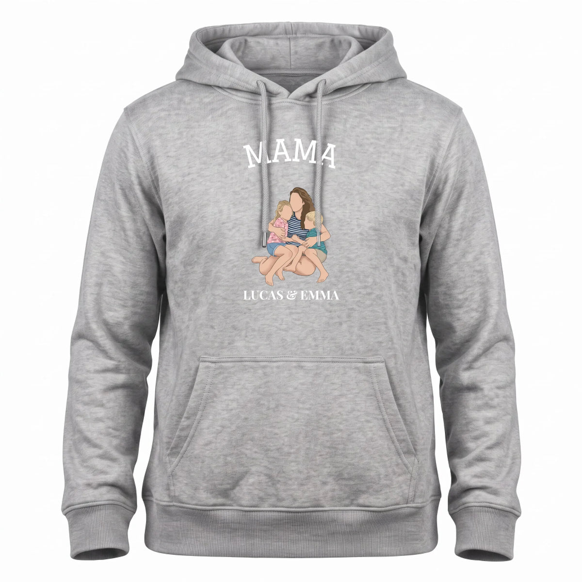 Mama Hoodie met Jaartal - Jouw Kinderen als Illustratie op je Hoodie