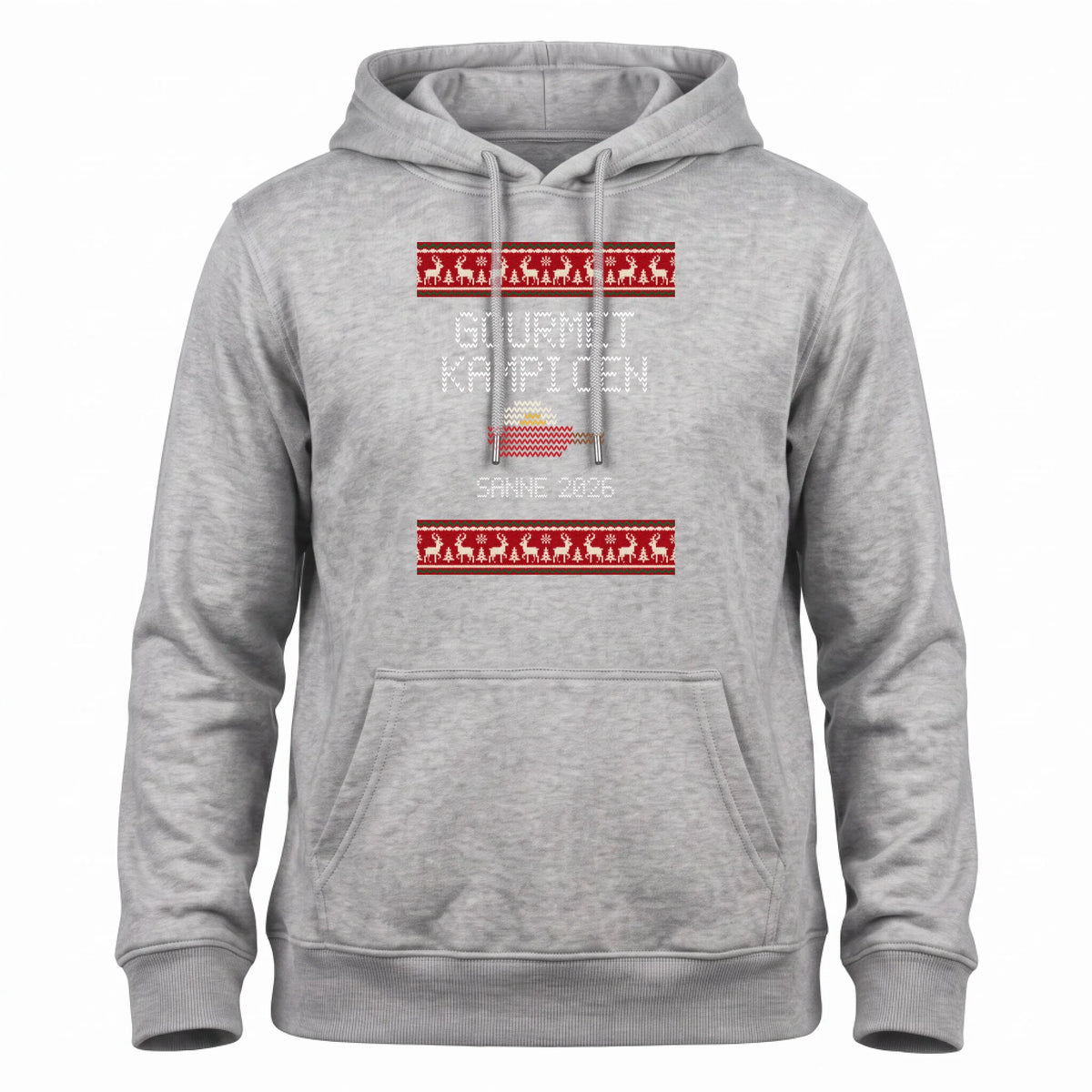 Foute Kersttrui Hoodie Gourmetkampioen - Gebreide Letters met Eigen Naam