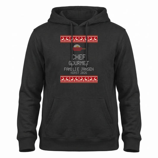 Foute Kersttrui Hoodie Familie - Kies je Kerstrol met Familienaam