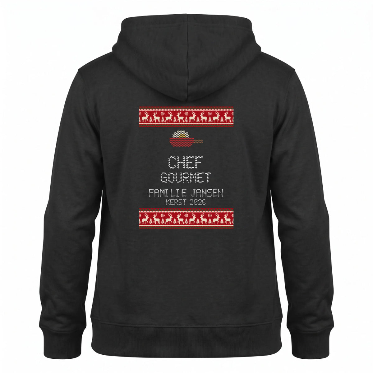 Foute Kersttrui Hoodie Familie - Kies je Kerstrol met Familienaam