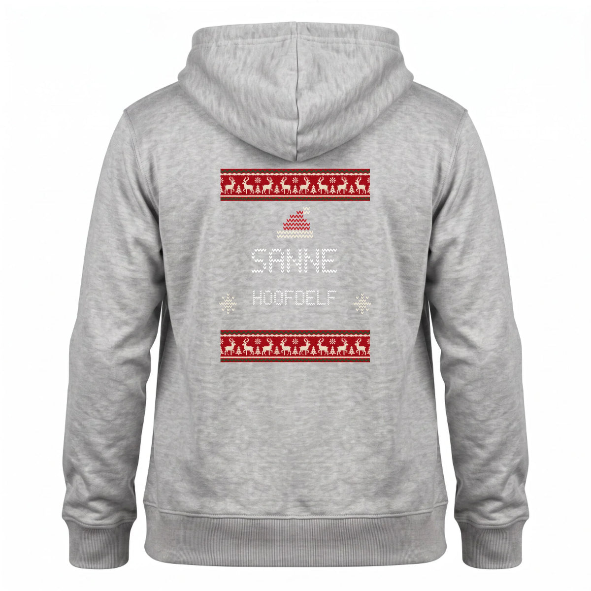 Foute Kersttrui Hoodie Elf - Jouw Naam als Kerstelf in Gebreide Letters