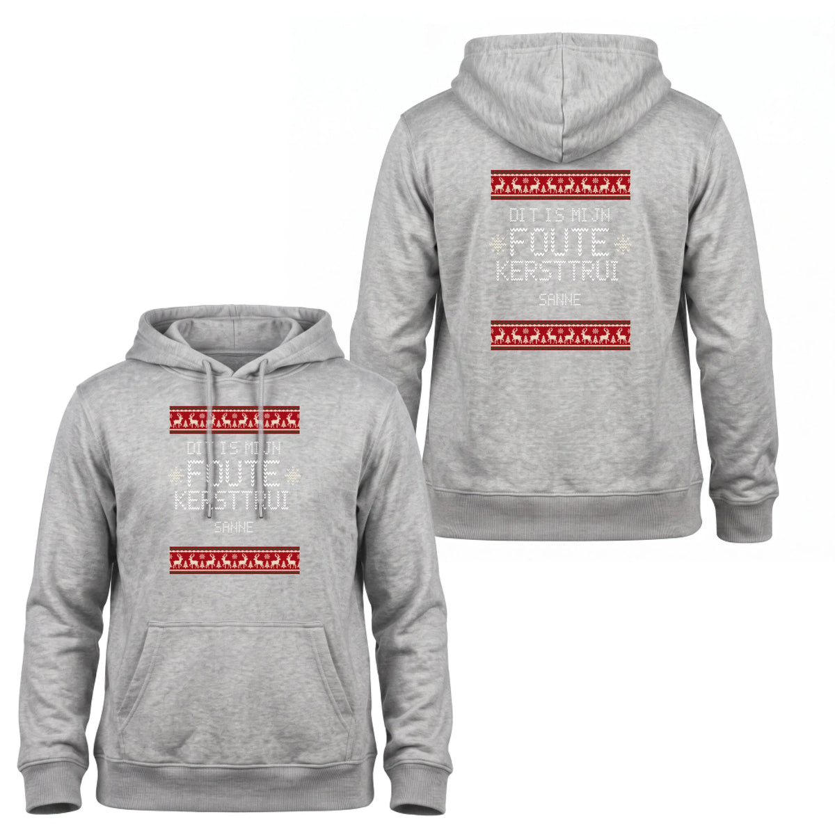 Foute Kersttrui Hoodie - Dit Is Mijn Foute Kersttrui met Eigen Naam