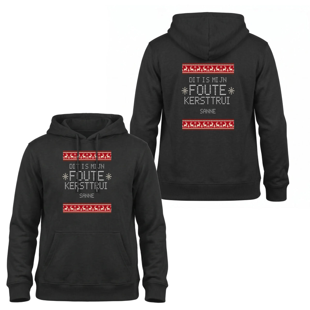 Foute Kersttrui Hoodie - Dit Is Mijn Foute Kersttrui met Eigen Naam