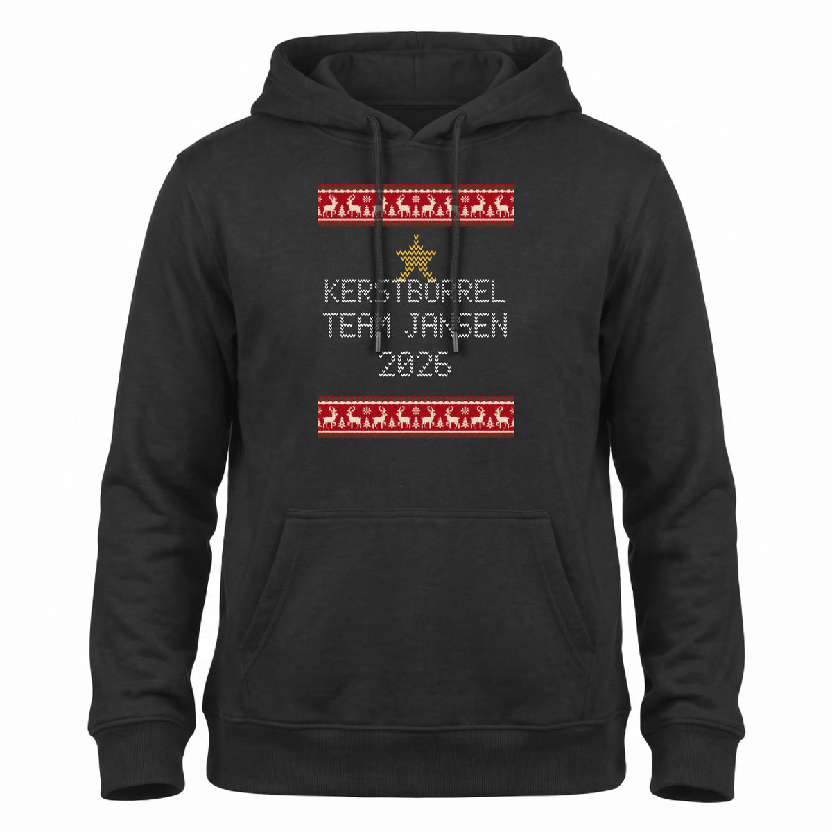 Foute Kersttrui Hoodie Kerstborrel - Met Teamnaam of Bedrijfsnaam