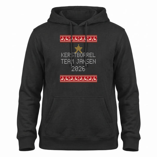 Foute Kersttrui Hoodie Kerstborrel - Met Teamnaam of Bedrijfsnaam