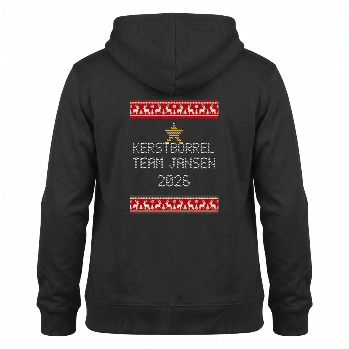Foute Kersttrui Hoodie Kerstborrel - Met Teamnaam of Bedrijfsnaam