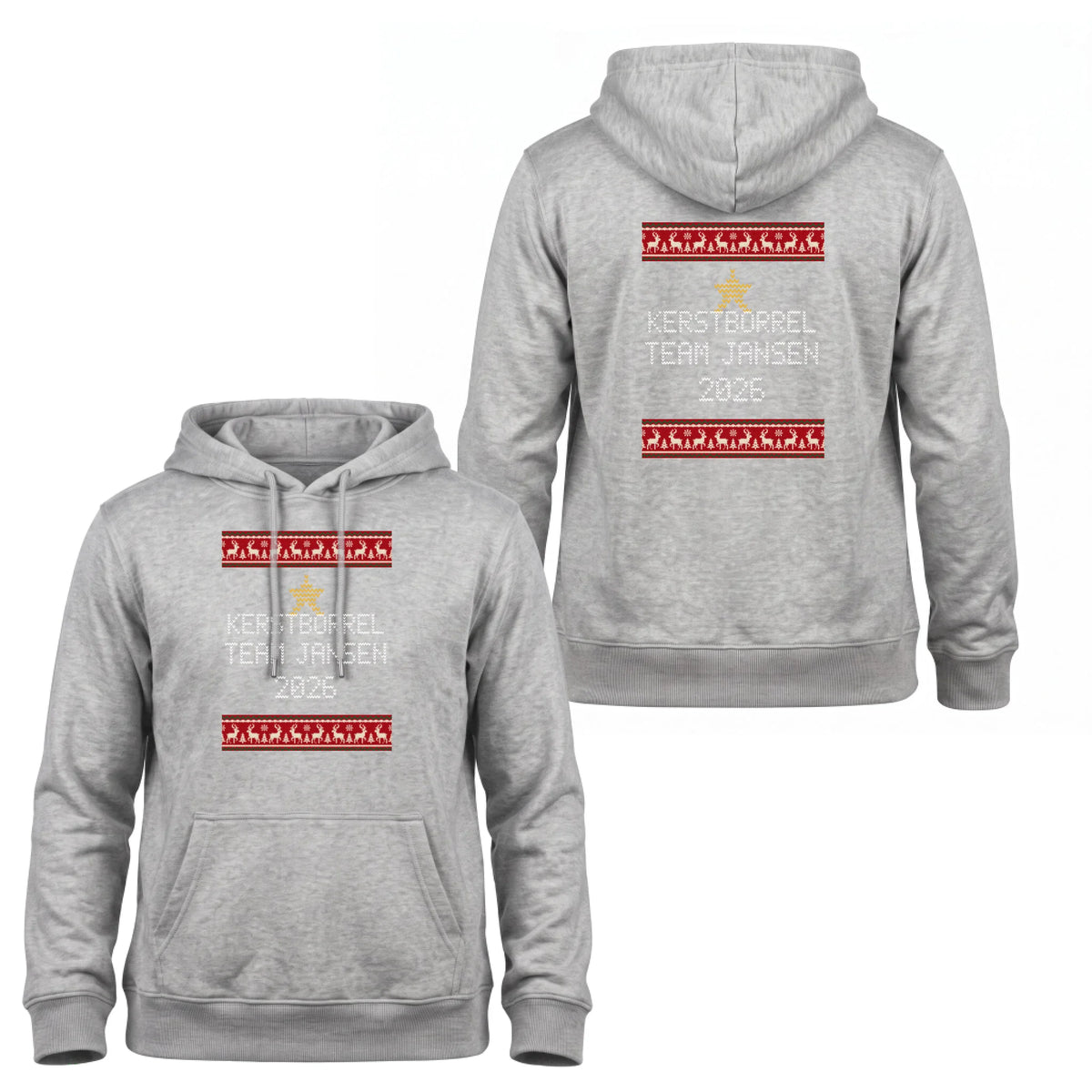 Foute Kersttrui Hoodie Kerstborrel - Met Teamnaam of Bedrijfsnaam