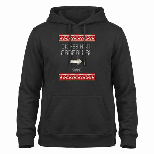 Foute Kersttrui Hoodie voor Stellen - Ik Heb Mijn Cadeau Al / Ik Ben Het Cadeau