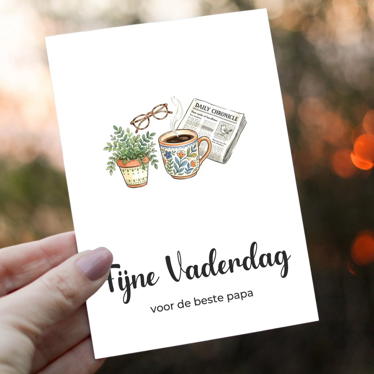 Vaderdagkaart met Eigen Tekst - Voor de Beste Papa