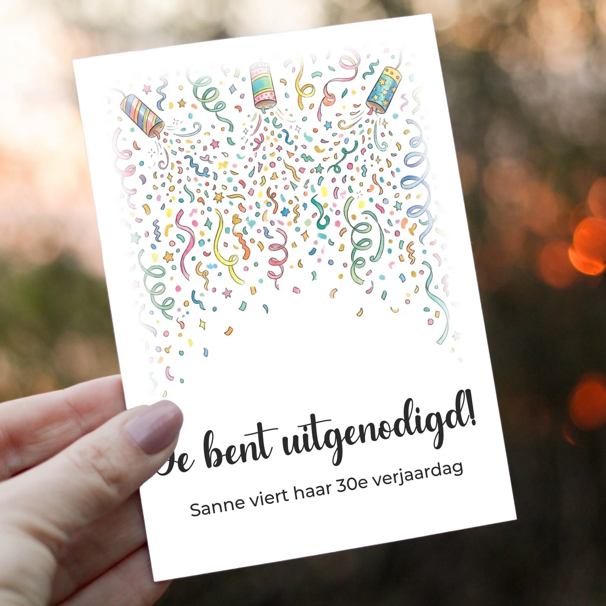 Uitnodiging Verjaardagsfeest met Eigen Tekst - Je bent uitgenodigd!